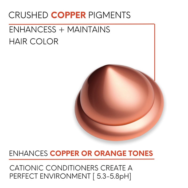 Watercolors by Tressa 3-in-1 Color Depositing Shampoo, Semi Permanent Hair Color, Hair Dye Shampoo for Curly, Dry, and Normal Hair, 8 fl oz - LIQUID COPPER - Image 5